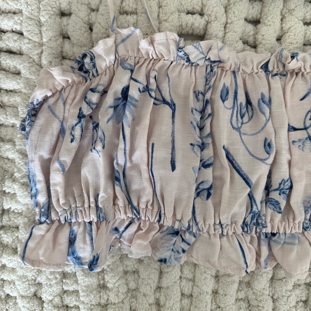 H&M Floral Lace-Back Crop Top - Picture 4 of 7